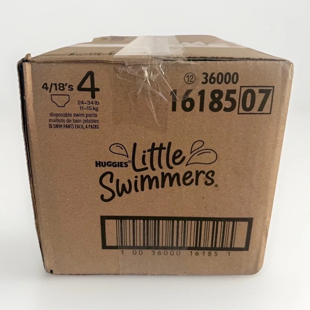 Set of 4 Huggies Little Swimmers Size 4 Disposable Swim Diapers 72 Count
